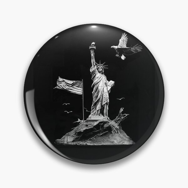 Item preview, Statue of Liberty American Eagle Flag Patriotic Art designed and sold by inkoutninja.