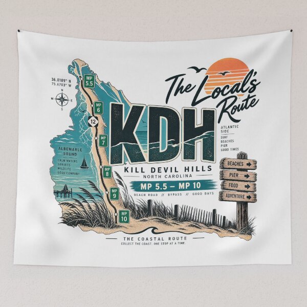 Item preview, Kill Devil Hills KDH Milepost Route designed and sold by The Coastal Route.