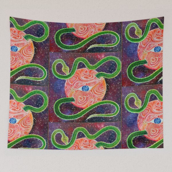 Item preview, "Repto-Planetary Symbiosis" Acrylic on canvas designed and sold by Desorbitarte.