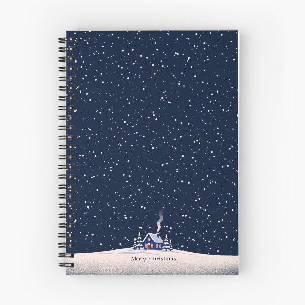 Item preview, Merry Christmas Snowy Winter Cottage Scene designed and sold by The Home Of Pink Peach.