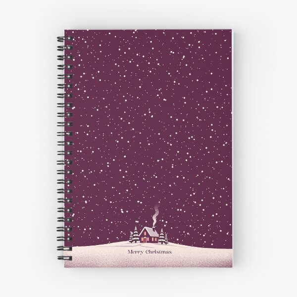 Item preview, Elegant Merry Christmas Snowy Winter Cottage Scene designed and sold by The Home Of Pink Peach.