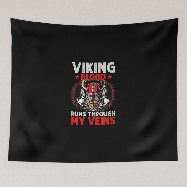 Item preview, Viking Blood Runs Through My Veins Warrior Helmet Axe designed and sold by pewittktvarner.