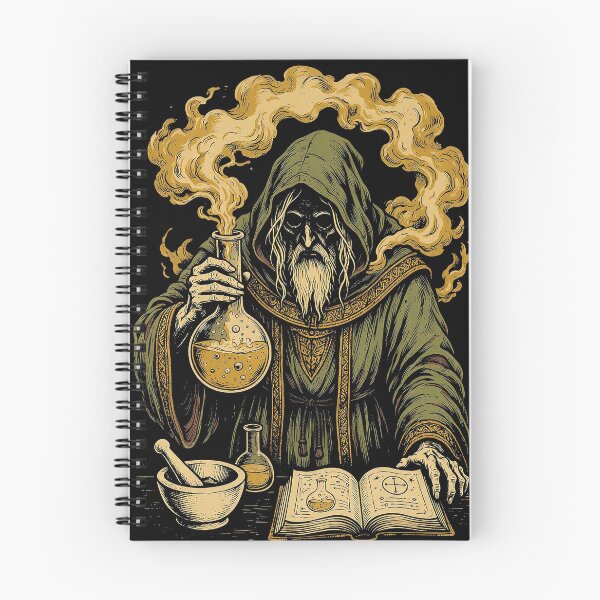 Item preview, Hooded Alchemist With Flask Print designed and sold by The Mellonaire.