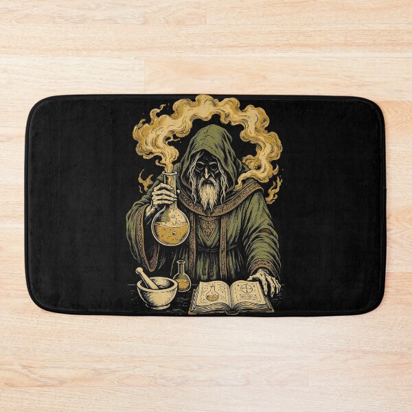 Item preview, Hooded Alchemist With Flask Print designed and sold by The Mellonaire.