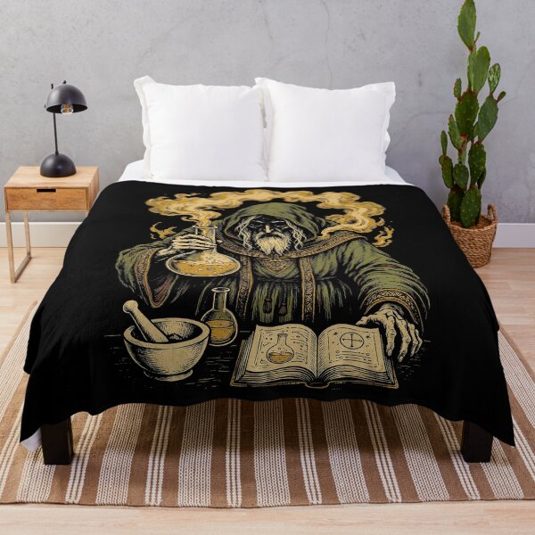 Item preview, Hooded Alchemist With Flask Print designed and sold by The Mellonaire.