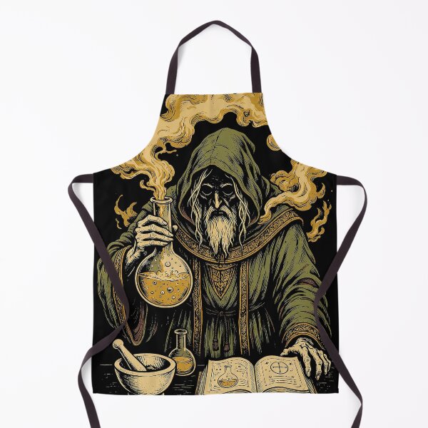 Item preview, Hooded Alchemist With Flask Print designed and sold by The Mellonaire.