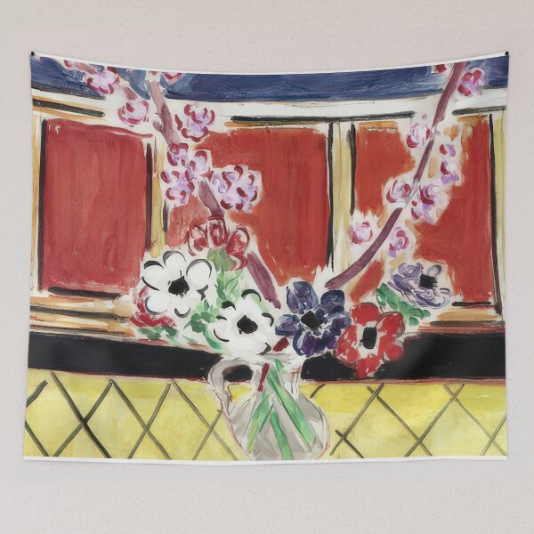 Item preview, Anemones and peach blossoms 1944 designed and sold by VeilOfPigments.