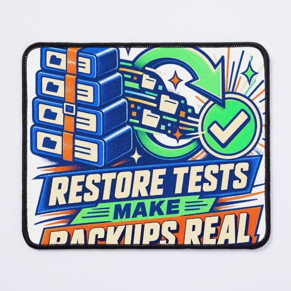 Item preview, Restore Tests Make Backups Real designed and sold by Shope Buzz.