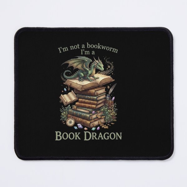 Item preview, I'm Not a Bookworm I'm a Book Dragon Fantasy Reader Design designed and sold by Ostericaimusa.
