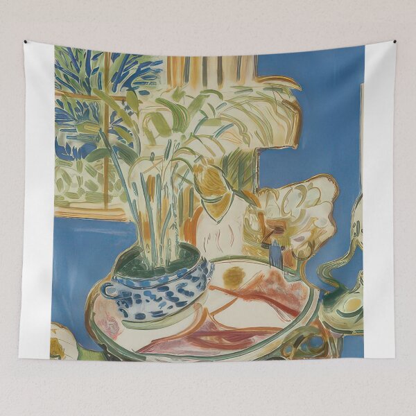 Item preview, Blue interior 1947 designed and sold by VeilOfPigments.