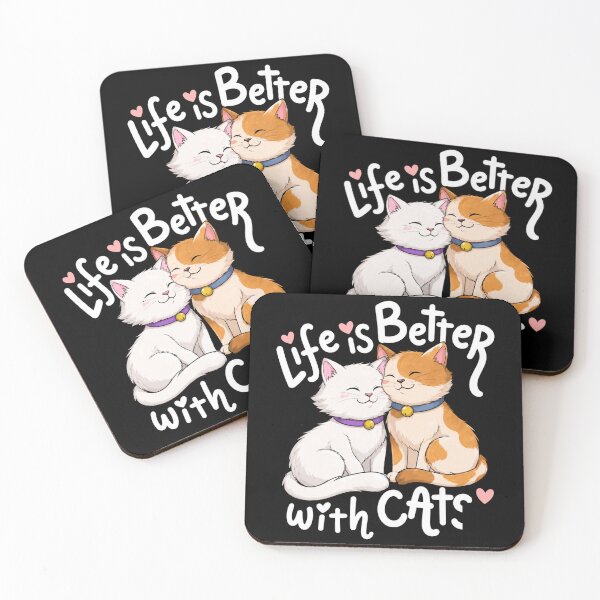 Item preview, Life Is Better With Cats Cute Cat Lover Quote Design designed and sold by MiALopezArt.