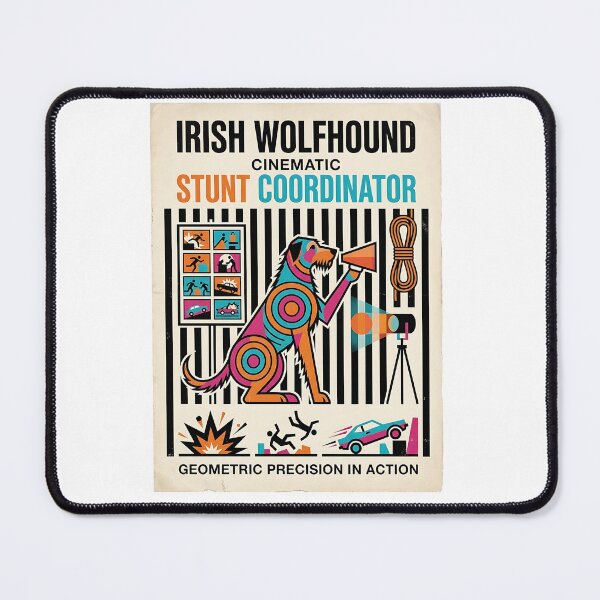 Item preview, Irish Wolfhound Stunt Coordinator designed and sold by PictoVibe.