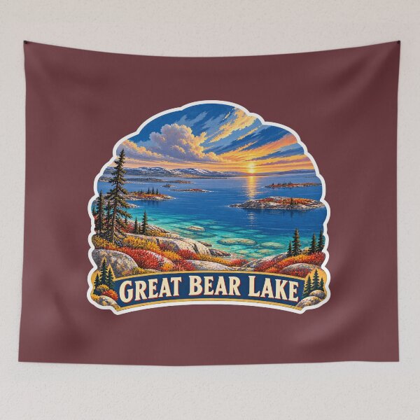 Item preview, Great Bear Lake Vintage Canadian Arctic Wilderness Print designed and sold by PinUpPizzazz.
