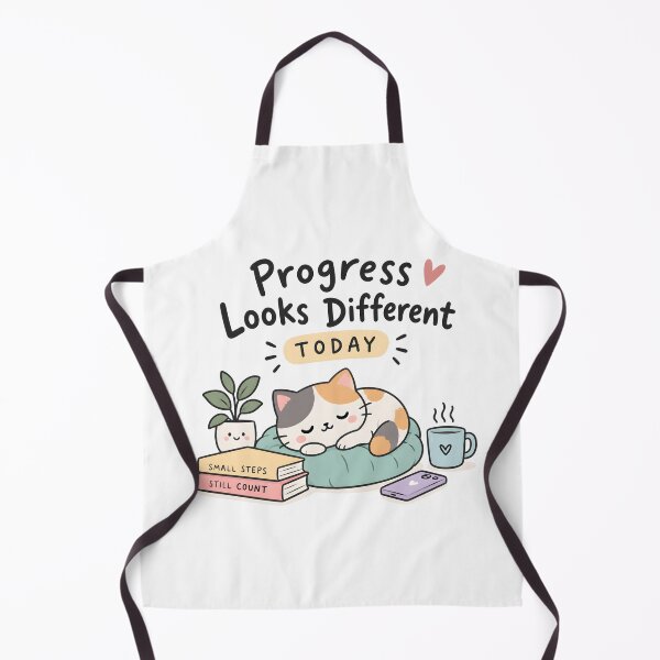 Item preview, ADHD Progress Looks Different Today Quote Cozy Kawaii Cat designed and sold by Marti’s Shop Corner.