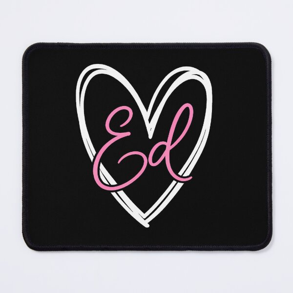 Aperçu de l'œuvre Nom Ed Cœur Rose Pour Hommes Femmes Filles Adolescents créée et vendue par RealestInternet.