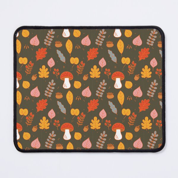 Item preview, Fall Pattern - Mushroom and Leaves designed and sold by MZS Studio.