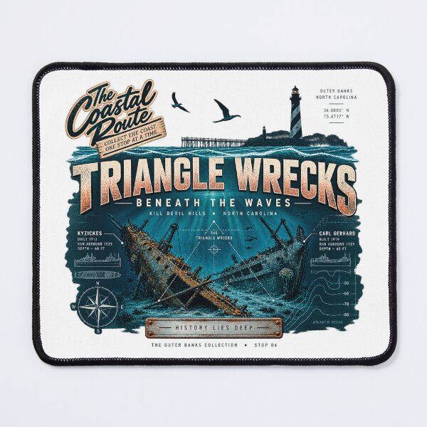 Item preview, Kill Devil Hills Triangle Wrecks designed and sold by The Coastal Route.