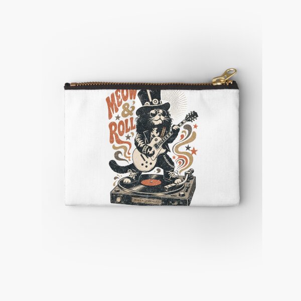 Item preview, Rockstar Cat - Vintage Vinyl Guitar Art designed and sold by Nacho Average Designs.
