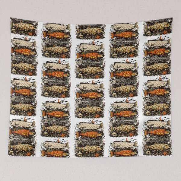Item preview, Trout Fish Halloween Fishing Fisherman Spooky Season designed and sold by RealestInternet.