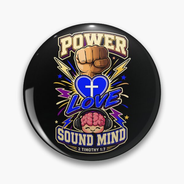 Item preview, Blue(Male) Version Power, Love & Sound Mind – 2 Timothy 1:7 Christian Design designed and sold by Magnolia Brown.