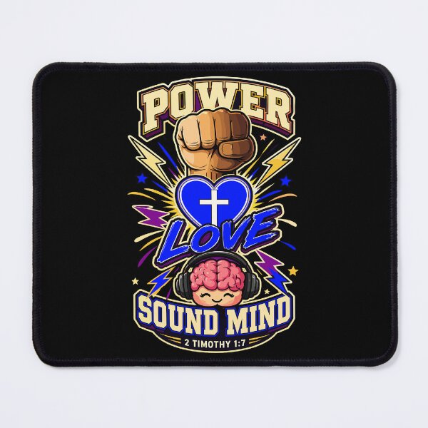 Item preview, Blue(Male) Version Power, Love & Sound Mind – 2 Timothy 1:7 Christian Design designed and sold by Magnolia Brown.
