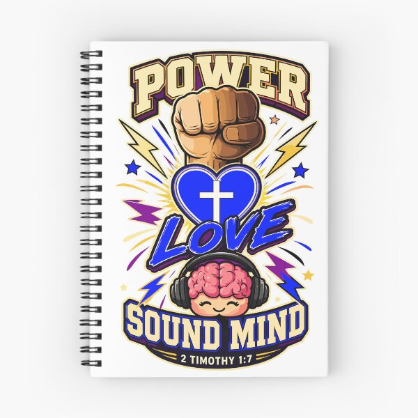 Item preview, Blue(Male) Version Power, Love & Sound Mind – 2 Timothy 1:7 Christian Design designed and sold by Magnolia Brown.