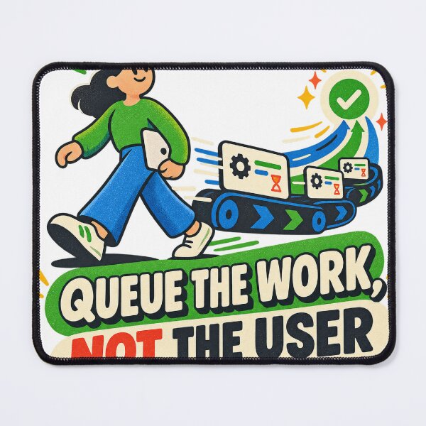 Item preview, Queue Work Not Users Async UX designed and sold by Shope Buzz.