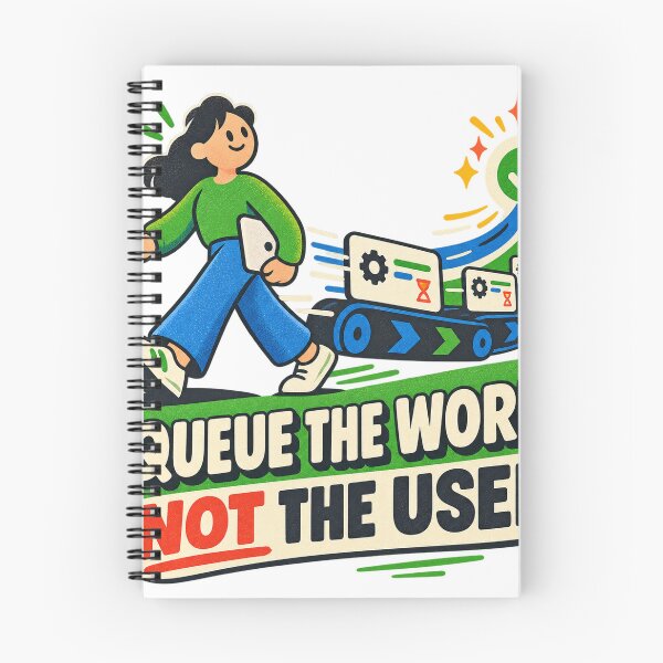 Item preview, Queue Work Not Users Async UX designed and sold by Shope Buzz.