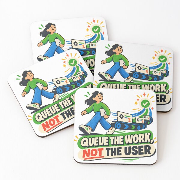 Item preview, Queue Work Not Users Async UX designed and sold by Shope Buzz.