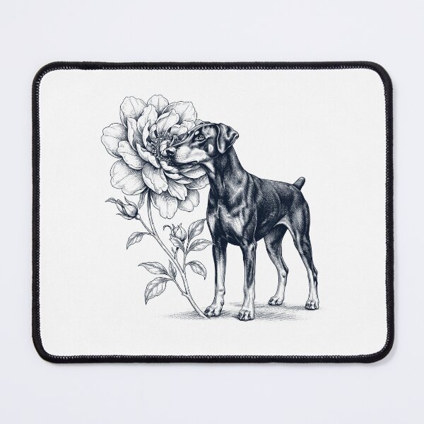Item preview, Doberman Pinscher Smell Flower Dog Lover designed and sold by dian-rody-crest.