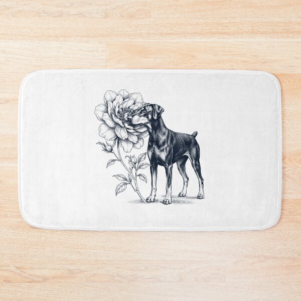 Item preview, Doberman Pinscher Smell Flower Dog Lover designed and sold by dian-rody-crest.