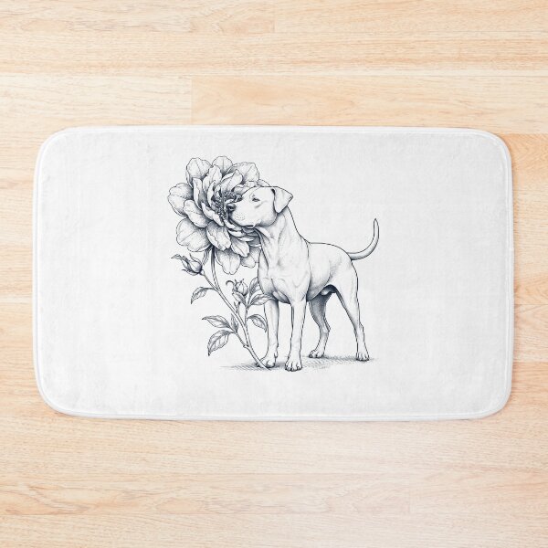 Item preview, Dogo Argentino Smell Flower Dog Lover designed and sold by dian-rody-crest.