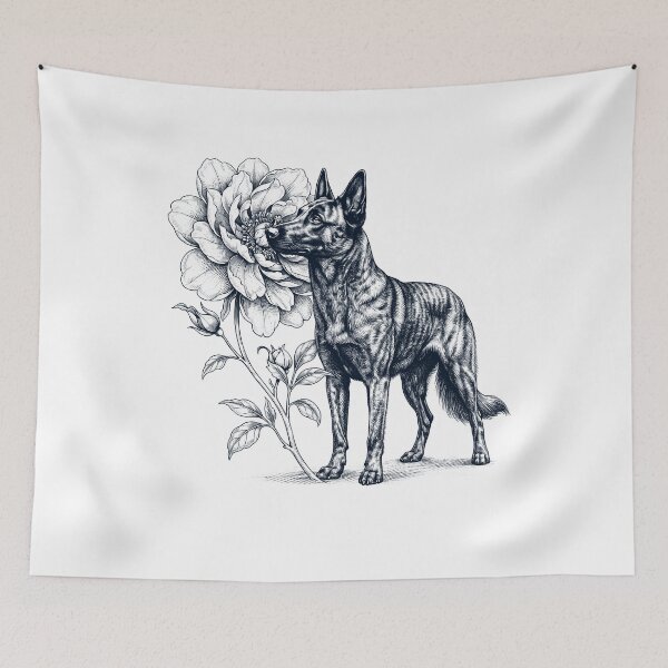Item preview, Dutch Shepherd Smell Flower Dog Lover designed and sold by dian-rody-crest.