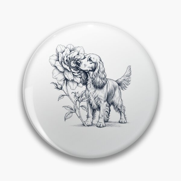 Item preview, English Cocker Spaniel Smell Flower Dog Lover designed and sold by dian-rody-crest.