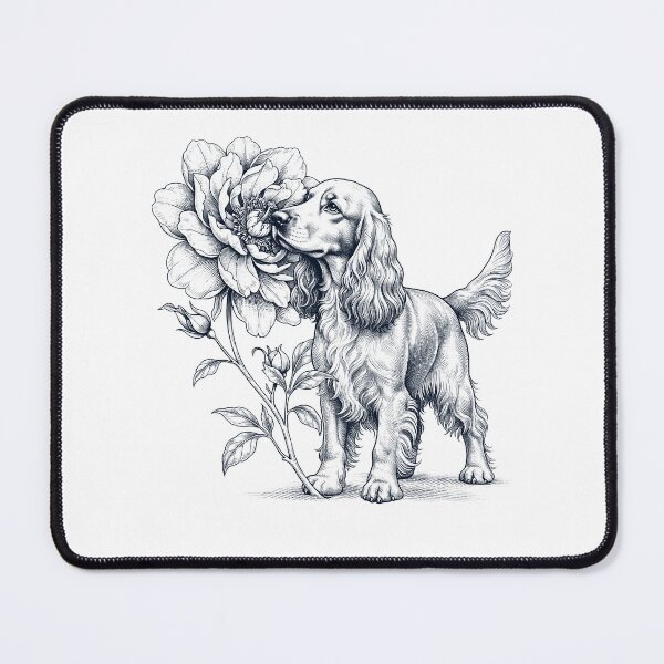 Item preview, English Cocker Spaniel Smell Flower Dog Lover designed and sold by dian-rody-crest.