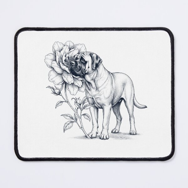 Item preview, English Mastiff Smell Flower Dog Lover designed and sold by dian-rody-crest.