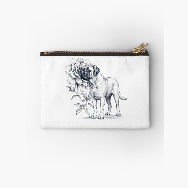 Artikelvorschau, Englische Mastiffs riechen Blumen Hundeliebhaber entworfen und verkauft von dian-rody-crest.