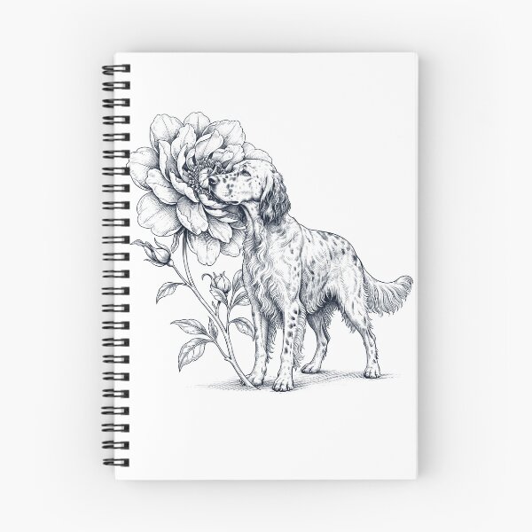 Item preview, English Setter Smell Flower Dog Lover designed and sold by dian-rody-crest.