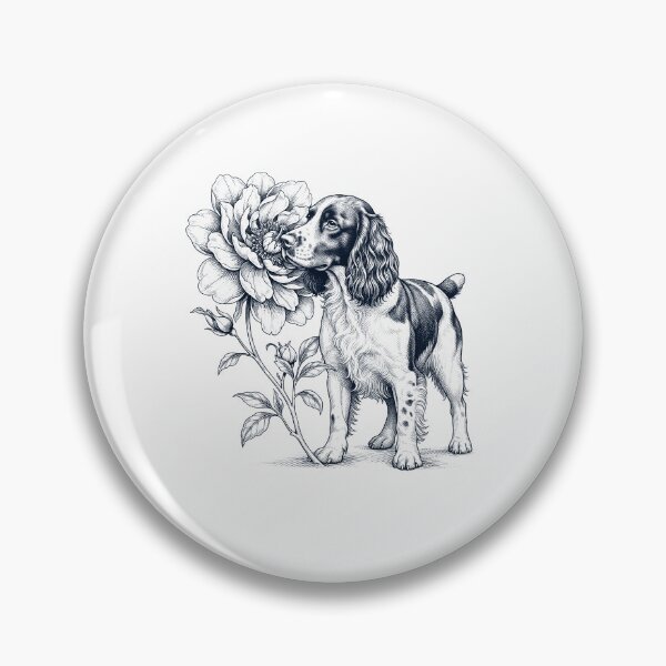 Artikelvorschau, Englischer Springer Spaniel riecht Blume Hundeliebhaber entworfen und verkauft von dian-rody-crest.