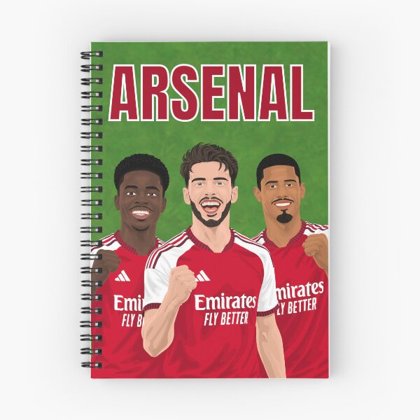 Item preview, Arsenal Saka Rice Saliba Football Design designed and sold by The Home Of Pink Peach.