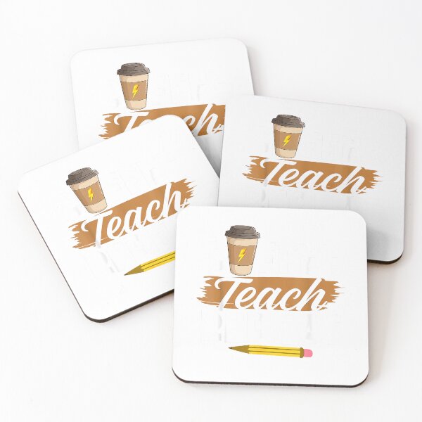 Item preview, Teacher Teaching Coffee - Coffee Teach Repeat T-Shirt designed and sold by PrintWaveMagic.