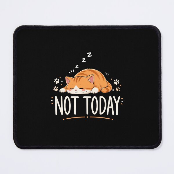 Item preview, Funny Sleeping Cat Not Today Lazy Cat Quote for Cat Lovers designed and sold by MiALopezArt.