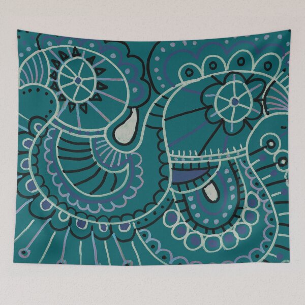Item preview, Blue Bohemian Bird Illustration designed and sold by Fani*.