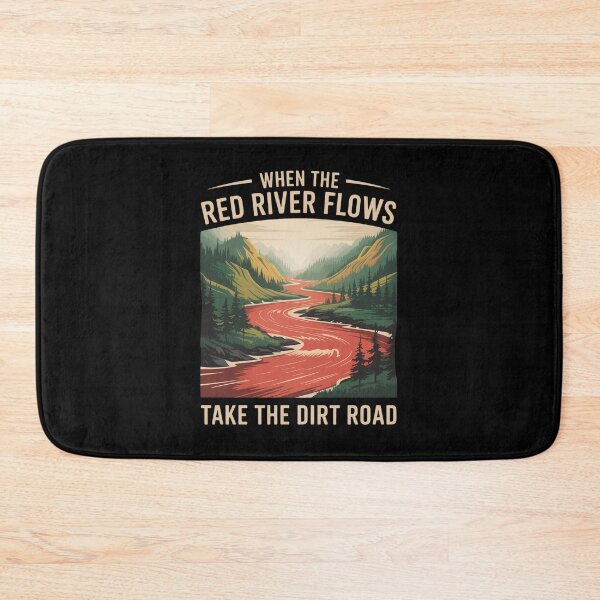 Item preview, When the Red River Flows Take the Dirt Road Vintage Mountain River Landscape designed and sold by Zizo-DR44.