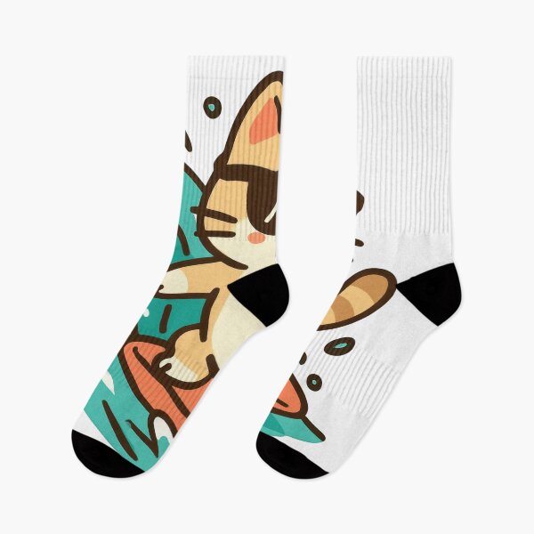 Item preview, Cool Surfer Cat - Kawaii Cartoon on the Wave designed and sold by Mardosi.
