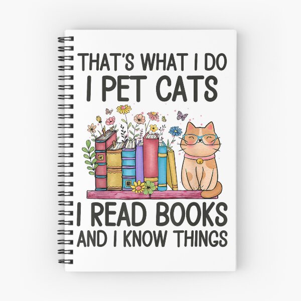 Item preview, That's What I Do I Pet Cats I Read Books and I Know Things T-Shirt designed and sold by Badriiiii.