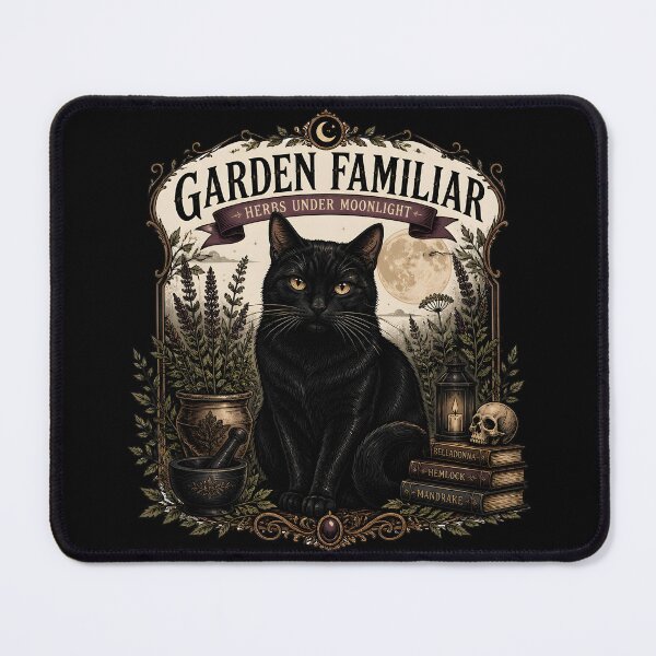 Item preview, Garden Familiar Black Cat Halloween Gothic Storybook Art designed and sold by LiviuGligoros.