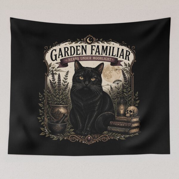 Item preview, Garden Familiar Black Cat Halloween Gothic Storybook Art designed and sold by LiviuGligoros.