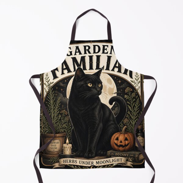 Item preview, Garden Familiar Black Cat Halloween Retro Poster designed and sold by LiviuGligoros.