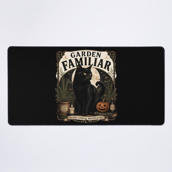 Item preview, Garden Familiar Black Cat Halloween Retro Poster designed and sold by LiviuGligoros.